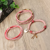 Bohemian Bracelet Crystal Beads Tassel Multilayer Bracelets for Women