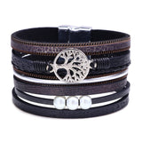 Vintage Life Tree Multilayer Leather Bracelet