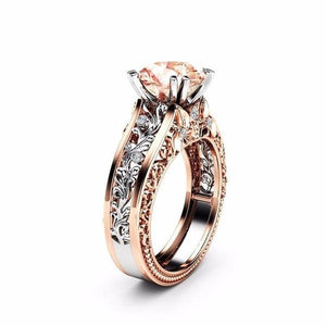 Women's Elegant Rose Gold Hollow Ring Valentine's Day Gift