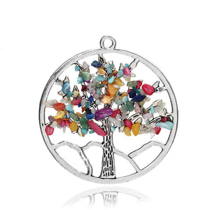 Vintage Multicolor Tree of Life Vintage Pendant Necklace