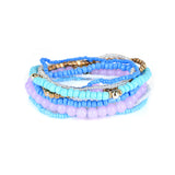 Bohemian Women's Colorful Multilayer Adjustable Beads Bracelets Best Gift for Girl 