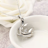 Retro Pearl Necklace Exquisite Cool High Polished Shark Pendant Chain Jewelry for Men Women Gift 