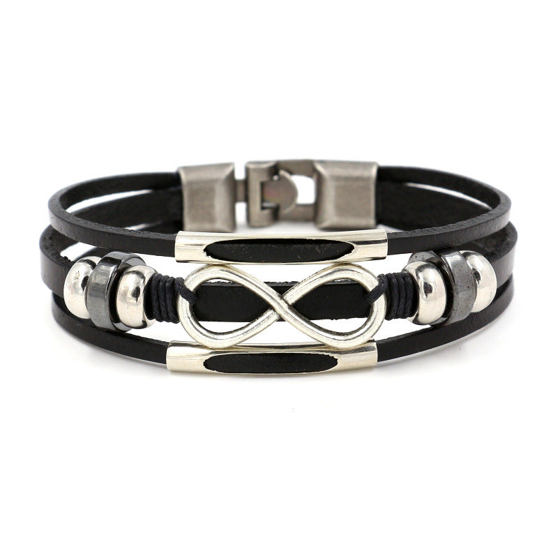 Multilayer Infinity Knot Bracelet Casual Fashion Leather