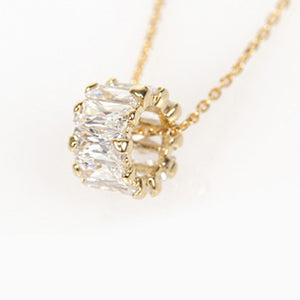 S925 Sterling Silver Short Zircon Crystal Simple Chain Sweet Clavicle Necklaces