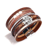 Vintage Life Tree Multilayer Leather Bracelet