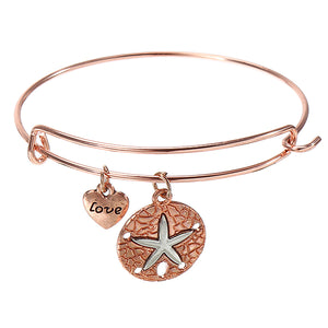 Vintage Heart Star Pendant Bracelet Love Letter Retro Chain Gift for Women