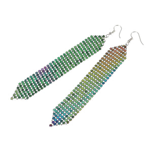 Tassels Long Earrings Sequins Geometric Drop Fashion Jewelry for Women