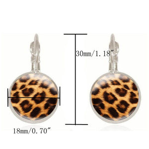 Retro Leopard Print Ear Drop Earrings