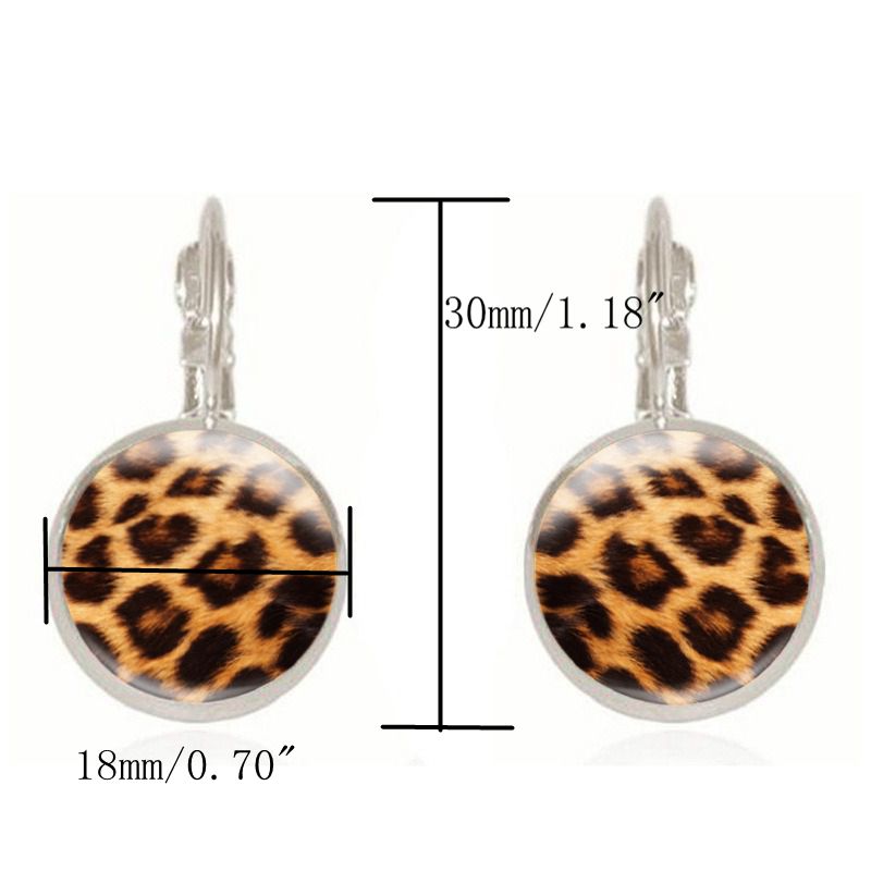 Retro Leopard Print Ear Drop Earrings