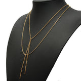 Gold Double Layer Lady Chain Elegant Women Necklace Ornament