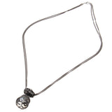 Water Drop Round Crystal Metal Long Chain Sweater Chain Statement Necklace 
