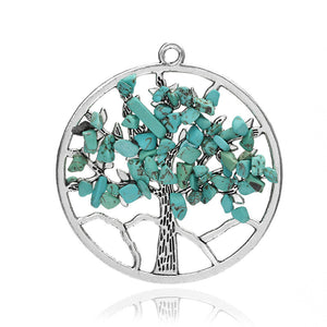 Vintage Multicolor Tree of Life Vintage Pendant Necklace