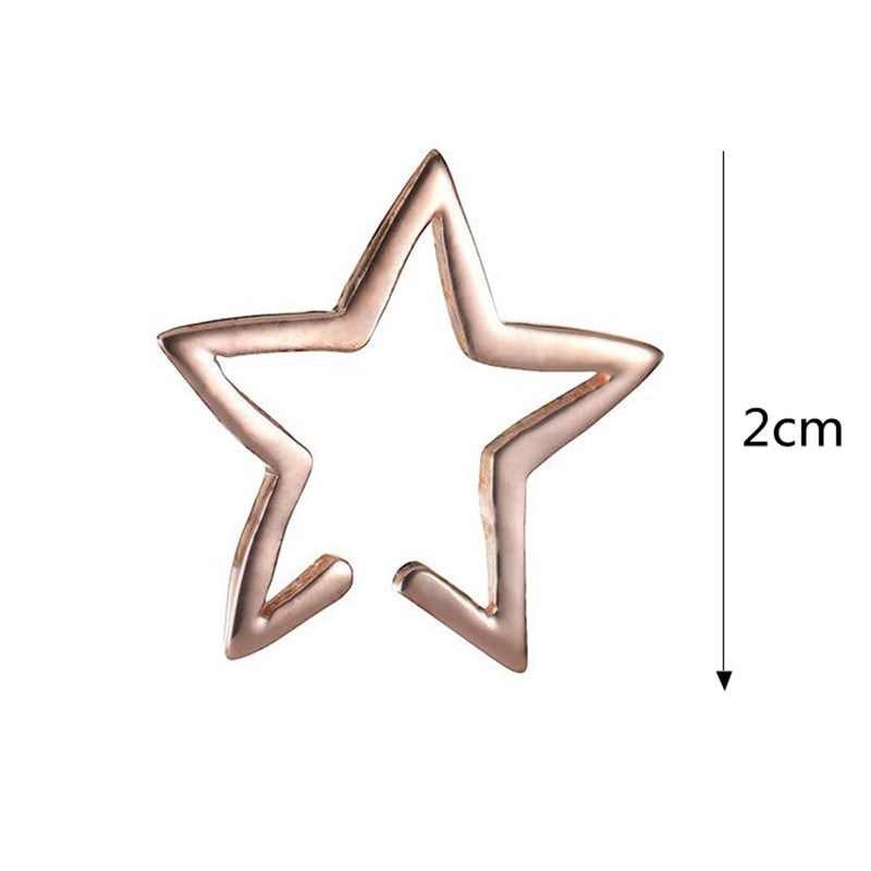 Punk Hollow Star Ear Clip for Women's Earring