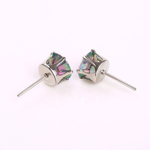 White Gold Plated Dazzling Cubic Zirconia Piercing Earring