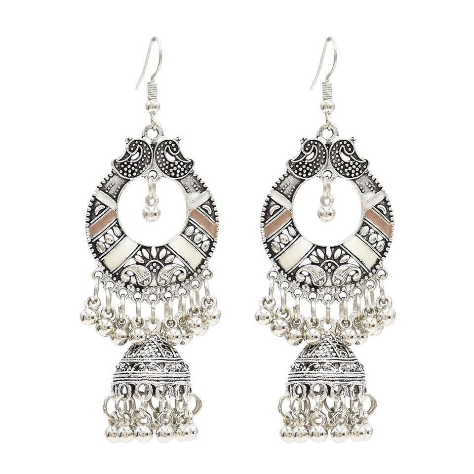 Bohemian Tassel Earring Hallow Bell Drop Earrings Retro