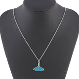 Fashion Luminous Blue Mermaid Fishtail Pendant Necklace