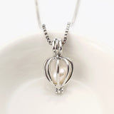 Retro Artificial Pearl Necklace Unique Hollow Openable Lantern Pendant Chain Jewelry for Men Women