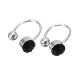 2Pcs No Piercing Crystal Rhinestone Nose Cuff Clip Earrings